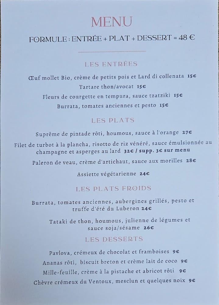 Flo's restaurant - Menu Image 1